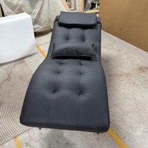 Table de massage et de soin du visage moderne de luxe en velours/PU, réglable et incurvée, avec éclairage pour cils - Product Image 5