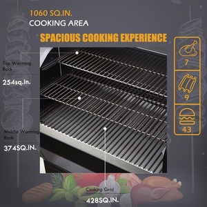 Parrilla de Carbón Portátil Moderna para Exteriores, de Acero Inoxidable, para Fiestas, con Acabado Cromado, Control Táctil de Llama, Color Negro - Product Image 5