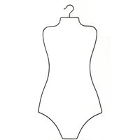 Y285 Cintre unisexe pour vêtements, bikini, robe de fille, maillot de bain, en fil métallique, forme de corps