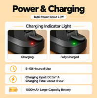 Rouge ambre double sur Smart led veilleuse charge lampe de lecture lampe de chevet interrupteur contrôle livre lampe