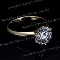 Bijoux faits à la main, certificat IGI, diamant rond brillant VVS cultivé en laboratoire de 1 ct, 2 ct, 3 ct, argent S925, or 10K, 14K, 18K, bague en platine PT950