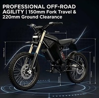 Moto tout-terrain électrique nouvelle génération à couple élevé 3600W, sans balais, légère (53kg), batterie lithium 48V, vitesse rapide 50km/h