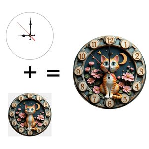 <b>Round</b> Wooden Wall Clock 25x25Cm Silent Non Ticking Modern Home Living Room Decor - Product Image 1
