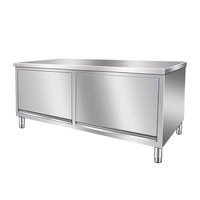 Banc de travail de cuisine en acier inoxydable pour restaurant/armoire de rangement/table de préparation des aliments avec 3 tiroirs
