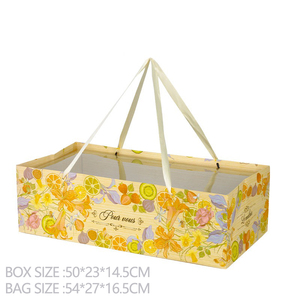 Ensemble de boîtes et sacs magnétiques pour livraison de fruits, avec pelliculage mat et gaufrage, panier cadeau recyclable pour fruits et légumes - Product Image 6