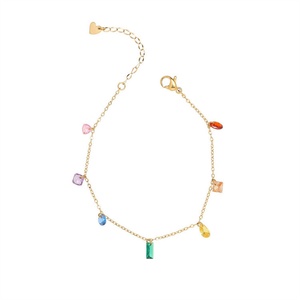 New Trend Product Stainless Steel Charm Jewelry <b>rainbow</b> Diamond Pendant Jewelry Sets - Product Image 1