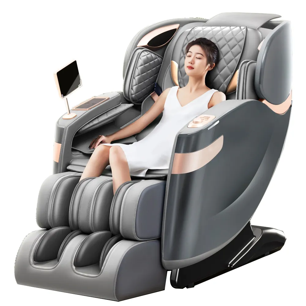 Elektrischer sl track 4d-körpermassagestuhl wärmetherapie shiatsu nähren berührungsempfindlicher klappsessel 3d zero-gravity-massagesessel