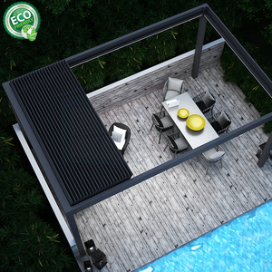 Pérgola de techo retráctil plegable, impermeable, resistente al viento, de lujo y tamaño personalizable para villa - Product Image 1