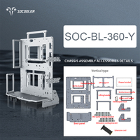 Chasis de PC Socooler SOC-BL, Nuevo Diseño, Mini, de Aluminio Aeronáutico, para Juegos, con Puerto USB Frontal, Compatible con ATX, Panel Lateral, en Existencia