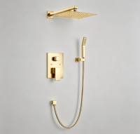 Kit de douche encastré blanc mat 10 pouces, ensemble de douche murale effet pluie au design épuré pour salles de bain nordiques modernes