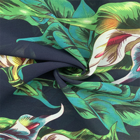 Tissu en polyester 75D imprimé en mousseline de soie, finition douce et chute élégante, vente en gros de matériaux métalliques