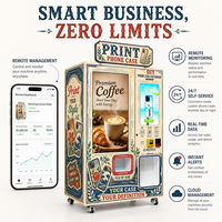 Distributeur automatique de coques de téléphone personnalisées avec écran double pour centre commercial