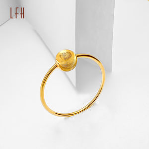 Samsung, однотонное кольцо Gomeanwell, кольцо из чистого золота, кольцо из натурального золота 18 карат, тонкое кольцо на палец, оптовая продажа - Product Image 1