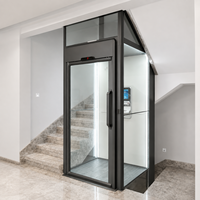 Ascenseur hydraulique domestique Carter à prix avantageux, élévateur de passagers haut de gamme 1-5 personnes 400 kg pour villa, appartement, loft 1-3 étages pour maison ancienne