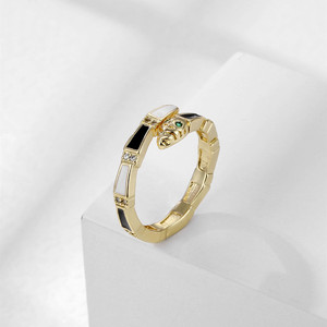 Bestseller Verstellbare Offene Schlangen-Messingringe mit Zirkonia 18K <span class=keywords><strong>Gold</strong></span> Vintage Schlangenförmiger Dünner <span class=keywords><strong>Ring</strong></span> für Damen und Herren - Product Image 4