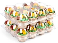 Porte-cupcakes personnalisés 1 2 4 6 12 Porte-cupcakes en plastique transparent Blister Conteneurs à clapet Dessert Muffins Boîte d'emballage avec couvercle en dôme