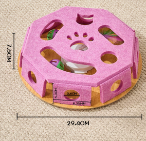 Jouet interactif pour chat : labyrinthe en feutre, griffoir, clochette et herbe à chat pour chats d'intérieur - Product Image 5