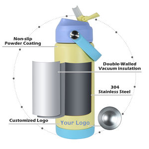 Botella de Agua Infantil de 18 oz, Libre de BPA, Personalizada, Mantiene el Calor Durante 12 Horas, Antiderrames, con Tapa de Boquilla y Pajita, Certificación CPC - Product Image 3
