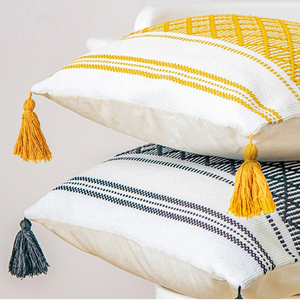 Fermier — <span class=keywords><strong>housse</strong></span> de coussin à glands, taie d'oreiller marocain à formes géométriques, <span class=keywords><strong>pour</strong></span> canapé-lit ou voiture, décoration de la maison, 45x45cm - Product Image 5