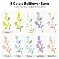 Offre Spéciale – Branches Florales Artificielles Multicolores pour Centre de Table de Mariage, Décoration de Fête et Vase – Tige de Campanule Artificielle