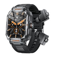 Montre connectée de sport d'extérieur avec écouteurs TWS BT, écran tactile de 2,1 pouces, sport, NFC, santé, avec écouteurs, meilleure montre connectée d'extérieur pour hommes