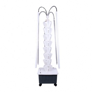 Système de jardinage aéroponique en tour à 8 niveaux et 40 trous - Équipement de culture hydroponique pour fleurs/fruits/légumes - Product Image 1