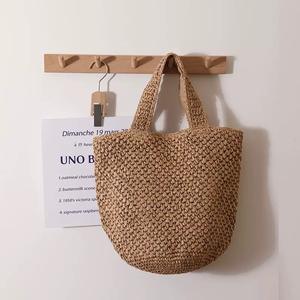 Sac à main de voyage de luxe personnalisé brodé, fait main en paille tressée, grande capacité, sac fourre-tout à bandoulière en paille pour femme - Product Image 5