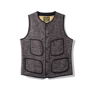 <span class=keywords><strong>Gilet</strong></span> Invernale da Uomo in Lana, Casual ed Elegante, Traspirante, Marrone <span class=keywords><strong>con</strong></span> Collo a Girocollo, per Abbigliamento Formale - Product Image 3