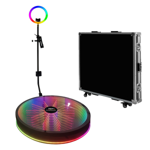 Photobooth 360° <span class=keywords><strong>portable</strong></span> en verre personnalisé avec LED Infinity de 80 cm (31,5 pouces) pour événements et fêtes - Product Image 3