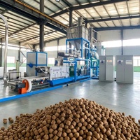 Línea de Producción Automática de Alimento para Perros de 1-6 Toneladas por Hora, Controlada por PLC, Accionada por Motor, Equipo de Extrusión Vertical de Grado Alimenticio