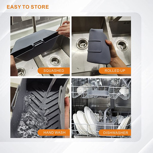 Lot de 2 revêtements de panier en silicone pour friteuse, réutilisables et antiadhésifs, pour <span class=keywords><strong>Ninja</strong></span> <span class=keywords><strong>Foodi</strong></span> Dual. - Product Image 4