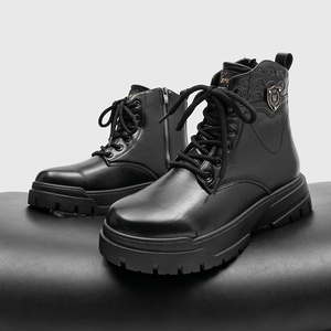 Bốt chnes cho nam, bốt công sở cổ điển kiểu Anh, đế ngoài bằng cao su có dây buộc cao cổ thường ngày ngoài trời mùa thu đông 2025 mới - Product Image 2