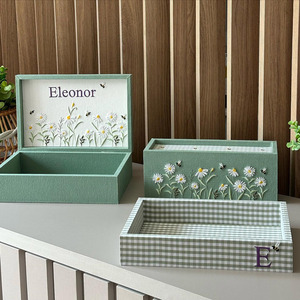 Họp báo thêu trang trí Hộp quà tặng sang trọng bằng gỗ MDF Nước hoa Hộp bao bì vải nến hiển thị Hộp quà tặng - Product Image 5