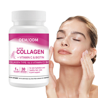 Peptides de collagène antioxydants éclaircissants pour la peau avec vitamine C et biotine, capsules végétaliennes halal pour complément alimentaire pour adultes