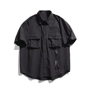 Chemise-veste décontractée polyvalente pour homme, style japonais rétro, manches longues ou courtes, tendance été 2024, pour l'extérieur - Product Image 1