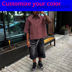 <span class=keywords><strong>Camicia</strong></span> da <span class=keywords><strong>uomo</strong></span> con bottoni <span class=keywords><strong>a</strong></span> <span class=keywords><strong>scacchi</strong></span> Premium <span class=keywords><strong>a</strong></span> maniche corte personalizzata alla moda - Product Image 2