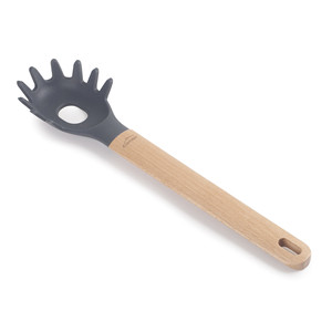 Pasta Server With Wooden Handle And Silicone Head For Serving <b>Spaghetti</b> And Pasta - Product Image 1