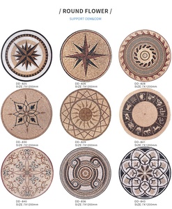 Mosaïque <span class=keywords><strong>de</strong></span> sol en marbre rond en <span class=keywords><strong>pierre</strong></span> naturelle, design <span class=keywords><strong>de</strong></span> boussole, motifs <span class=keywords><strong>de</strong></span> mosaïque, art mural, décoration d'entrée <span class=keywords><strong>de</strong></span> villa, murale en mosaïque - Product Image 5