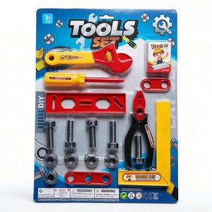 Mechanical Engineer <b>Tool</b> <b>Set</b> Wooden Workbench Toolbox Drill Construction Pretend Play Educational Learning Activity Toy - Product Image 1