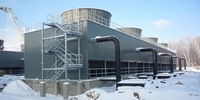 Tour de refroidissement à flux croisé industrielle, système fermé, moteur en alliage d'aluminium, essieu de remorque pour petite entreprise avec PLC