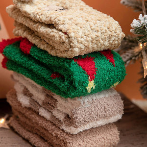 Chaussettes de Noël en tricot douillettes <span class=keywords><strong>pour</strong></span> l'hiver, chaussettes épaisses et moelleuses à motif de dessin animé, écologiques, <span class=keywords><strong>pour</strong></span> un usage quotidien, cadeau de Noël - Product Image 5