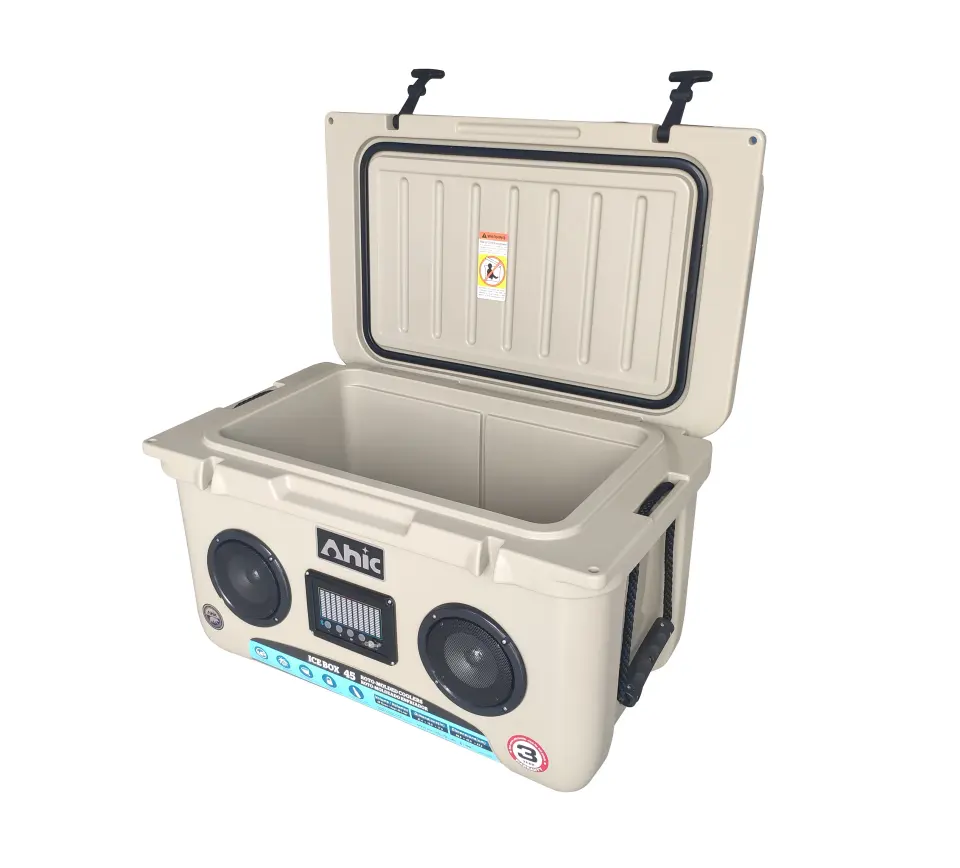 Altavoz de audio de alto rendimiento LLDPE enfriador de música estéreo caja de refrigeración enfriador con altavoz para acampar