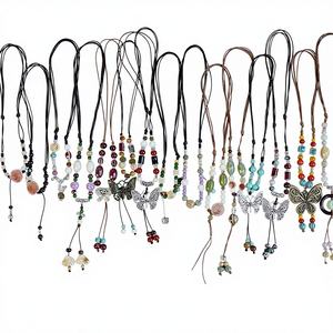 Chaîne longue en laine tissée à la main, style ethnique chinois, collection féminine, best-seller du Little Red Book, céramique de Jingdezhen - Product Image 1