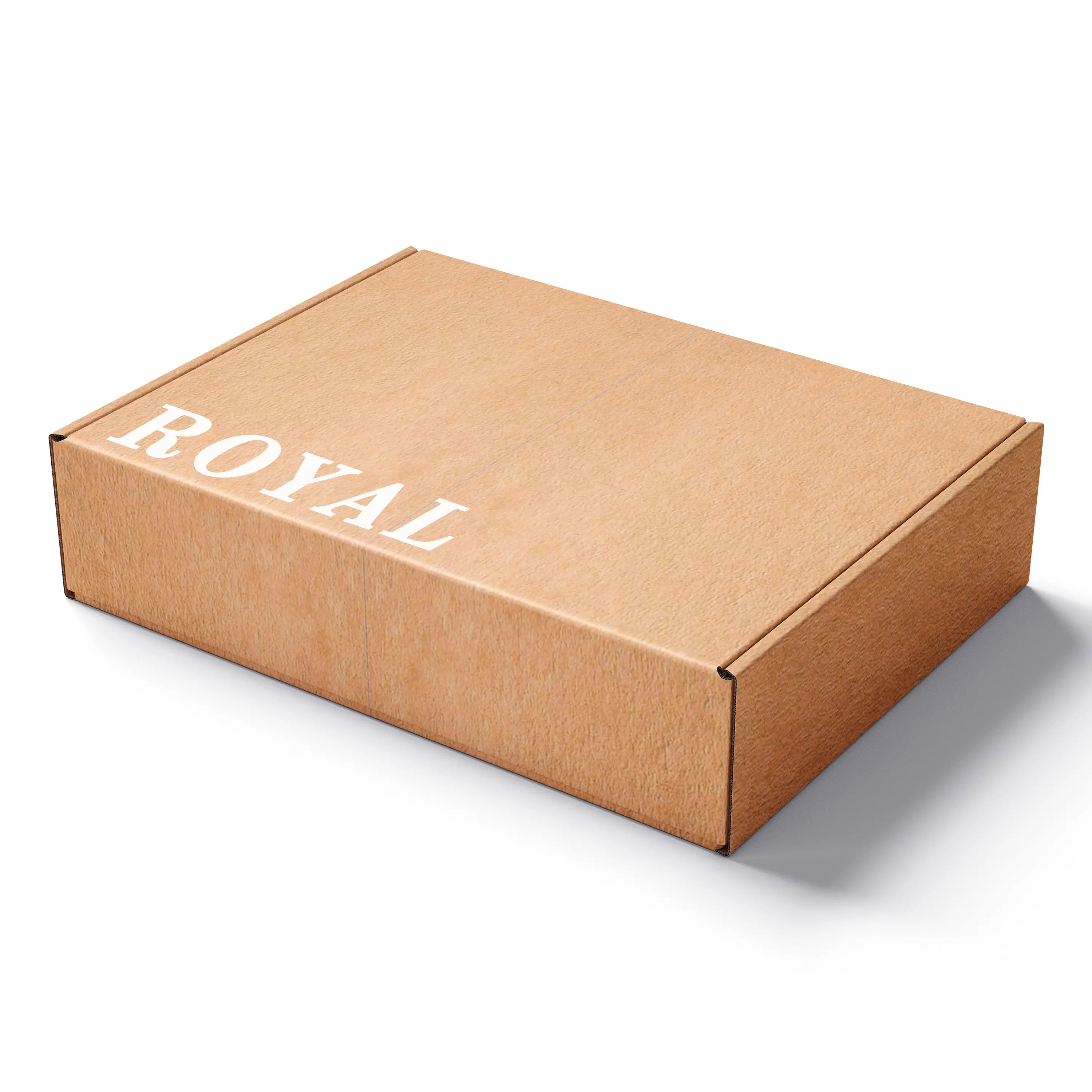 Umwelt freundliche langlebige natürliche benutzer definierte Logo-Packung Falten Versand Versand Kraft papier Karton Box