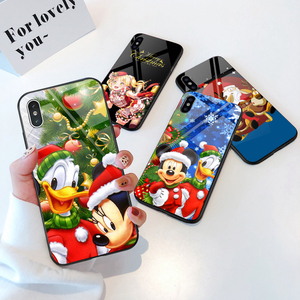 Custodia per telefono in vetro lucido cervo simpatico cartone animato di natale per <span class=keywords><strong>Iphone</strong></span> Xs <span class=keywords><strong>11</strong></span> 12 Xr <span class=keywords><strong>Cover</strong></span> in plastica rigida per Redmi Note 9 Pro - Product Image 5