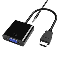 Cable Adaptador de Audio y Video HD-MI a VGA de Fábrica, Convertidor HDTV Plug&Play para Consola de Juegos PS4, Computadora, Monitor de TV, Proyector
