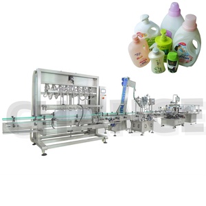 5L Jerry có thể chai nhựa tự động sàn sạch dây chuyền sản xuất với điều khiển động cơ servo và làm sạch chất tẩy rửa điền dòng - Product Image 1