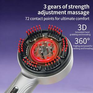 660nm Infrared Technology <b>Vibration</b> Massage Comb Cleared Laser Comb Effective Scalp Stimulation Scalp Massage Brush - Product Image 5