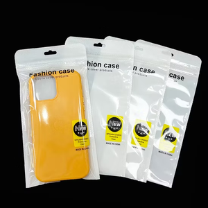 Étuis pour téléphones portables et housses personnalisées avec logo, sacs en plastique transparents refermables avec fermeture éclair, emballage transparent - Product Image 5