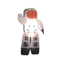 Modèle d'astronaute gonflable publicitaire personnalisé de grande taille avec éclairage LED pour événements et décoration